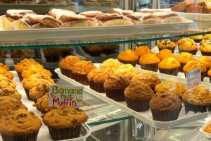 Common Grounds muffin display