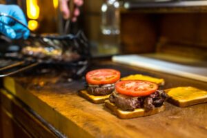Hamburger Sandwich at Louis' Lunch
