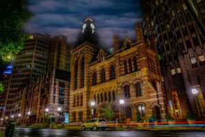 New Haven City Hall at Night